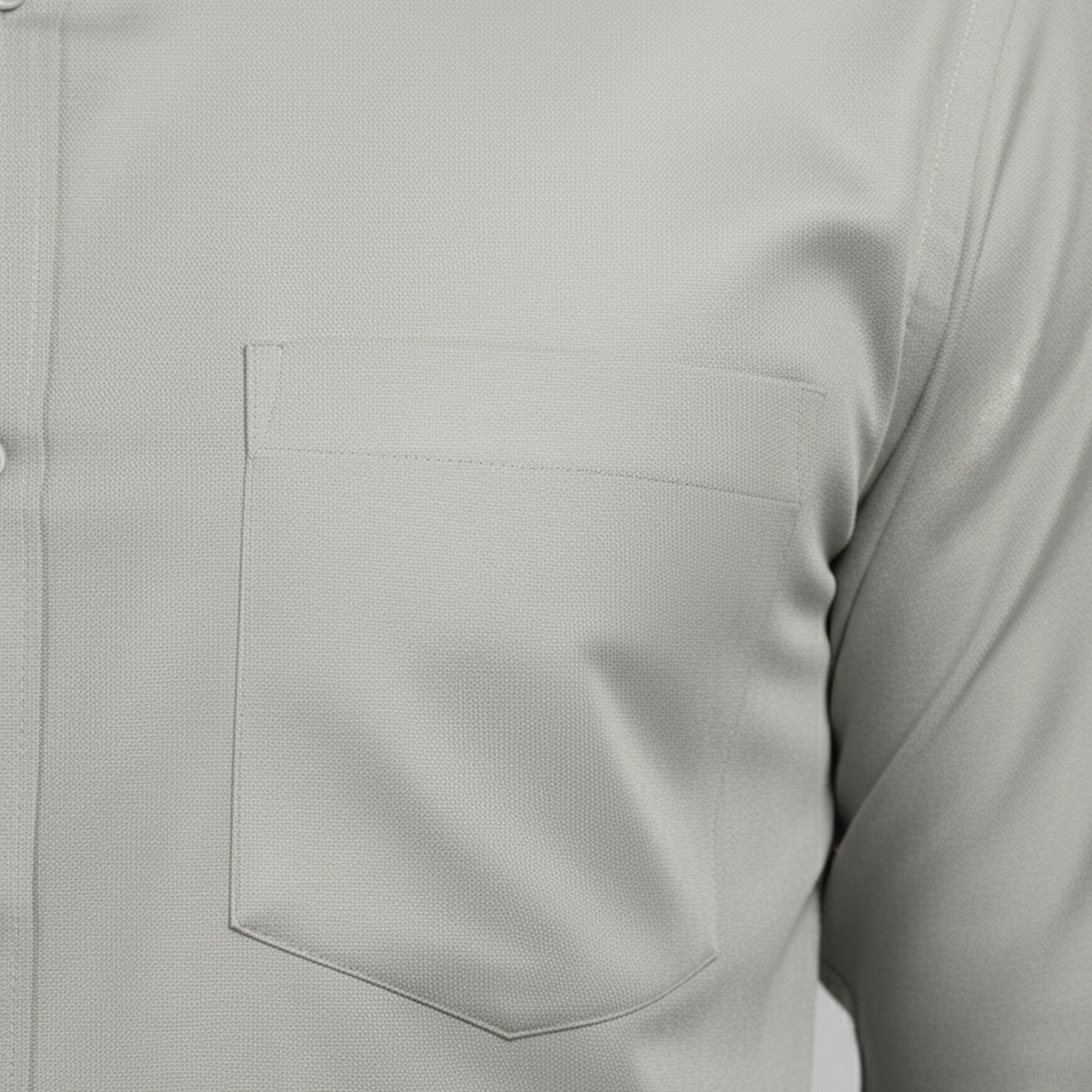 Light Grey Men’s Formal Shirt for Office | Tailored Fit Full Sleeve – Nakear