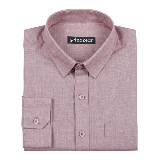 Dusty Rose Linen Shirt for Men | Lightweight & Comfortable | Nakear