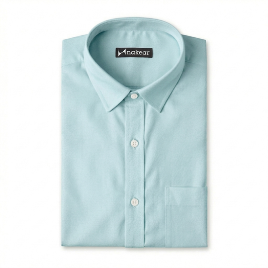 Aqua Mint Formal Shirt for Men – Premium tailored Fit Office Wear | Nakear