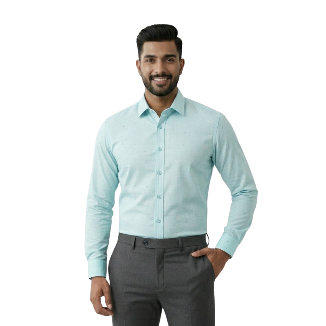 Aqua Mint Formal Shirt for Men – Premium tailored Fit Office Wear | Nakear
