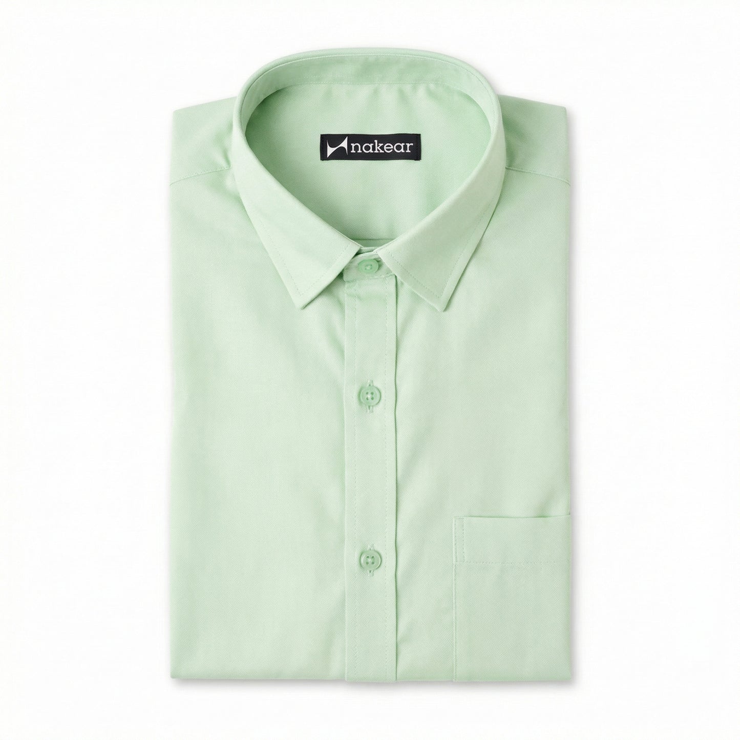 Sage Green Premium Cotton Shirt for Men – Tailored Fit Office Wear | Nakear