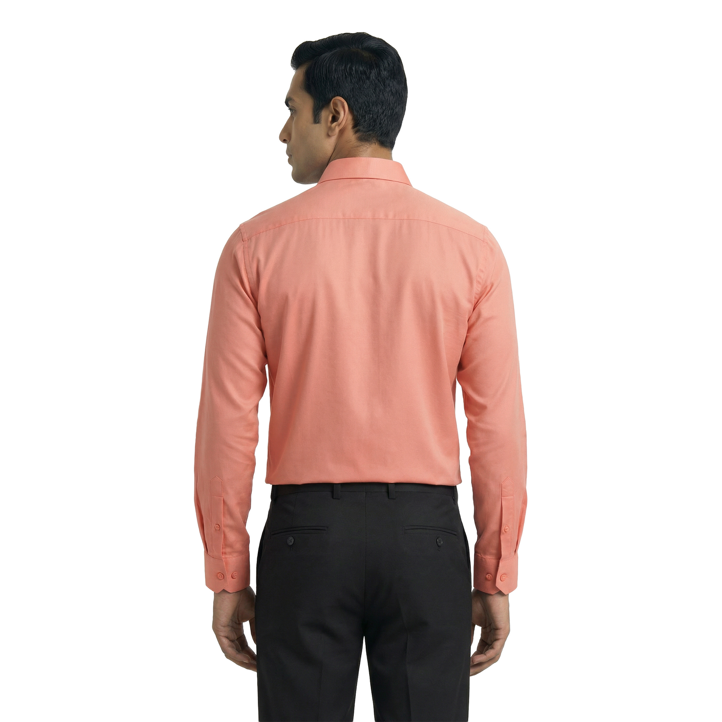 Salmon Pink Men’s Formal Office Shirt | Smart Tailored Fit Full Sleeve – Nakear