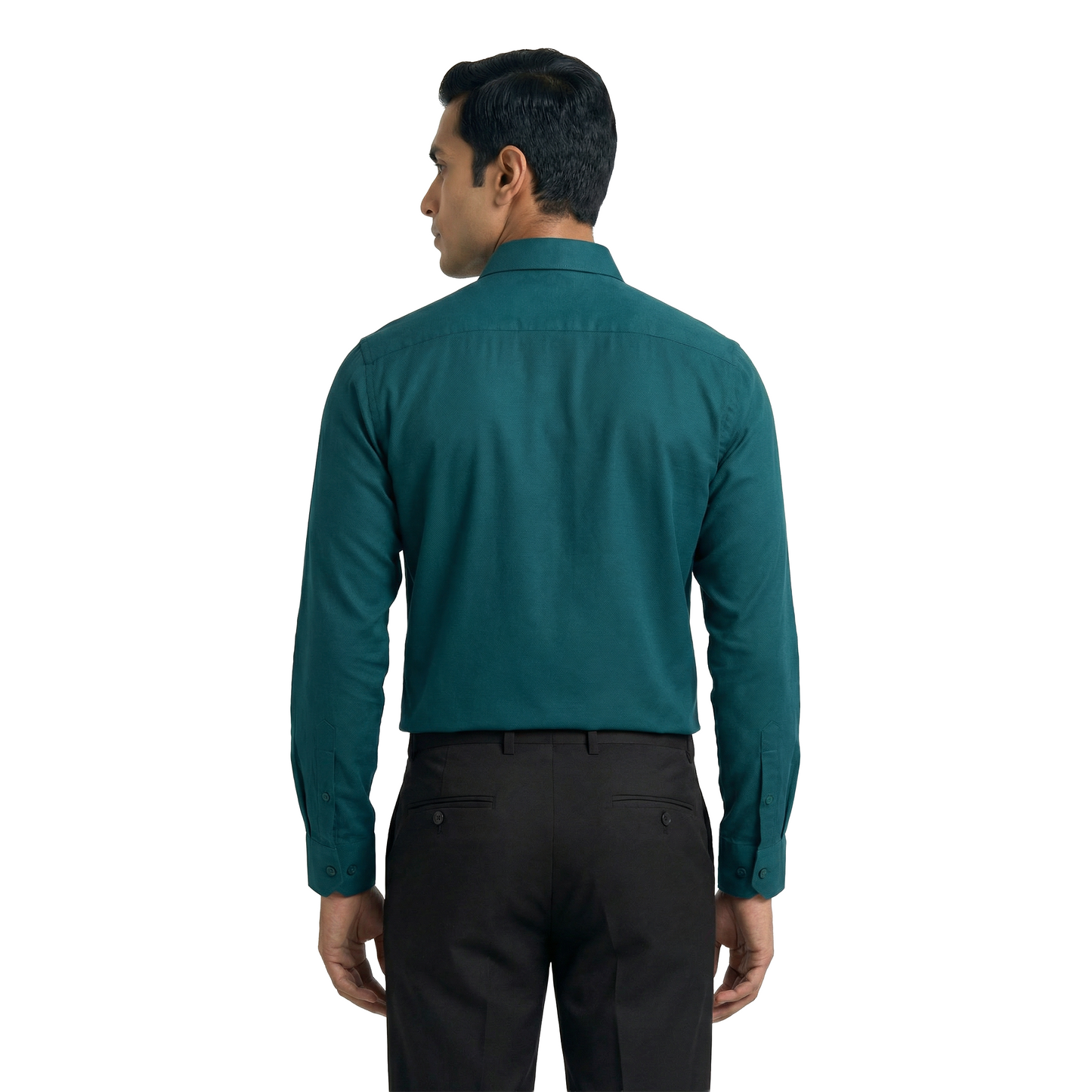 Teal Blue Men’s Office Formal Shirt | Smart Tailored Fit Full Sleeve – Nakear