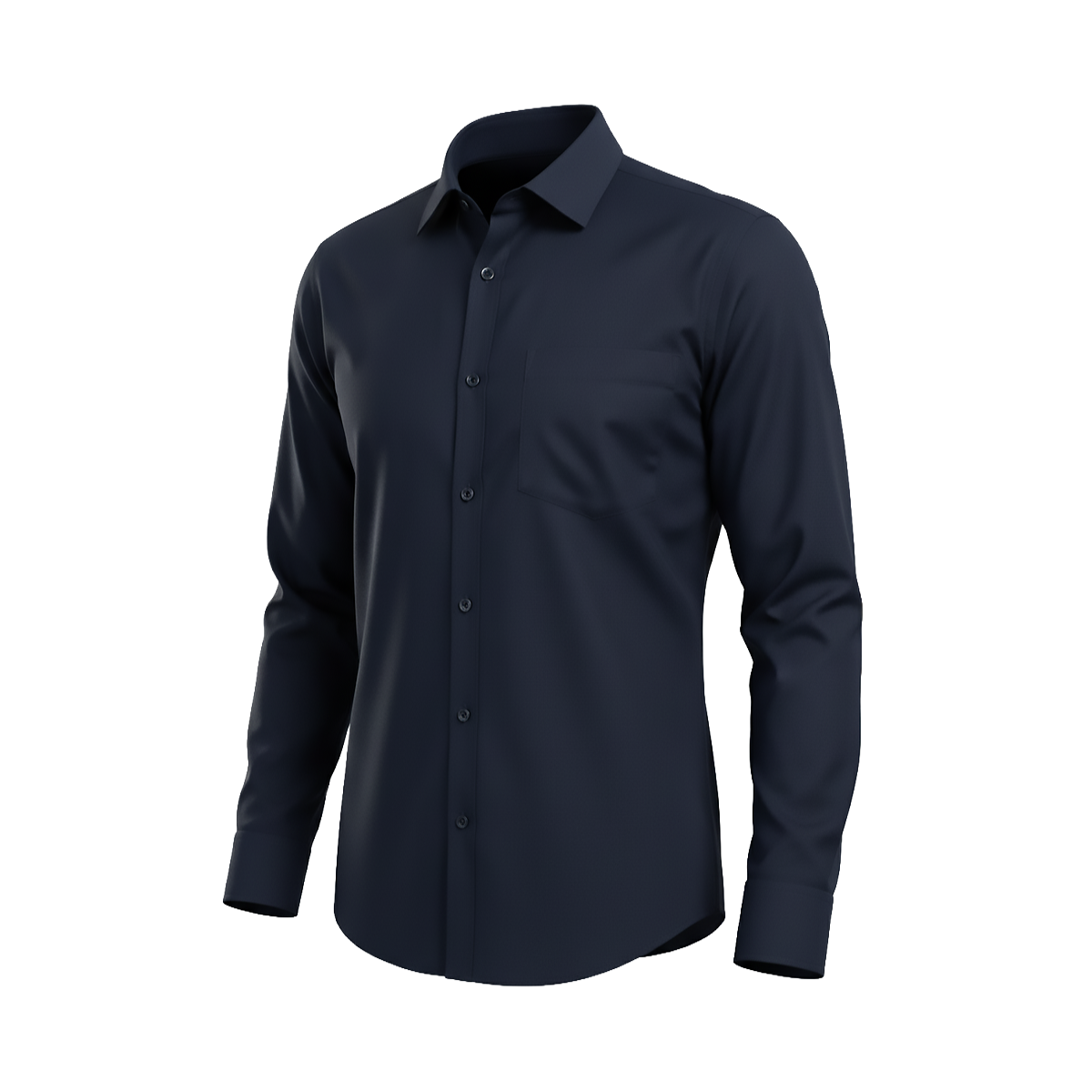 Navy Men’s Formal Shirt for Work | Tailored Fit Full Sleeve – Nakear