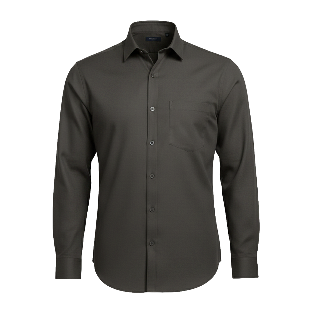 Charcoal Grey Men’s Formal Work Shirt | Tailored Fit Full Sleeve – Nakear