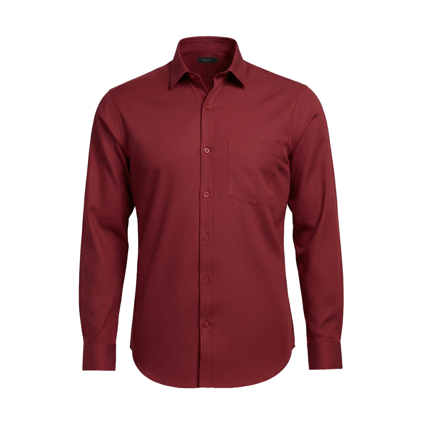 Crimson Red Men’s Formal Shirt | Office Wear Tailored Fit Full Sleeve – Nakear