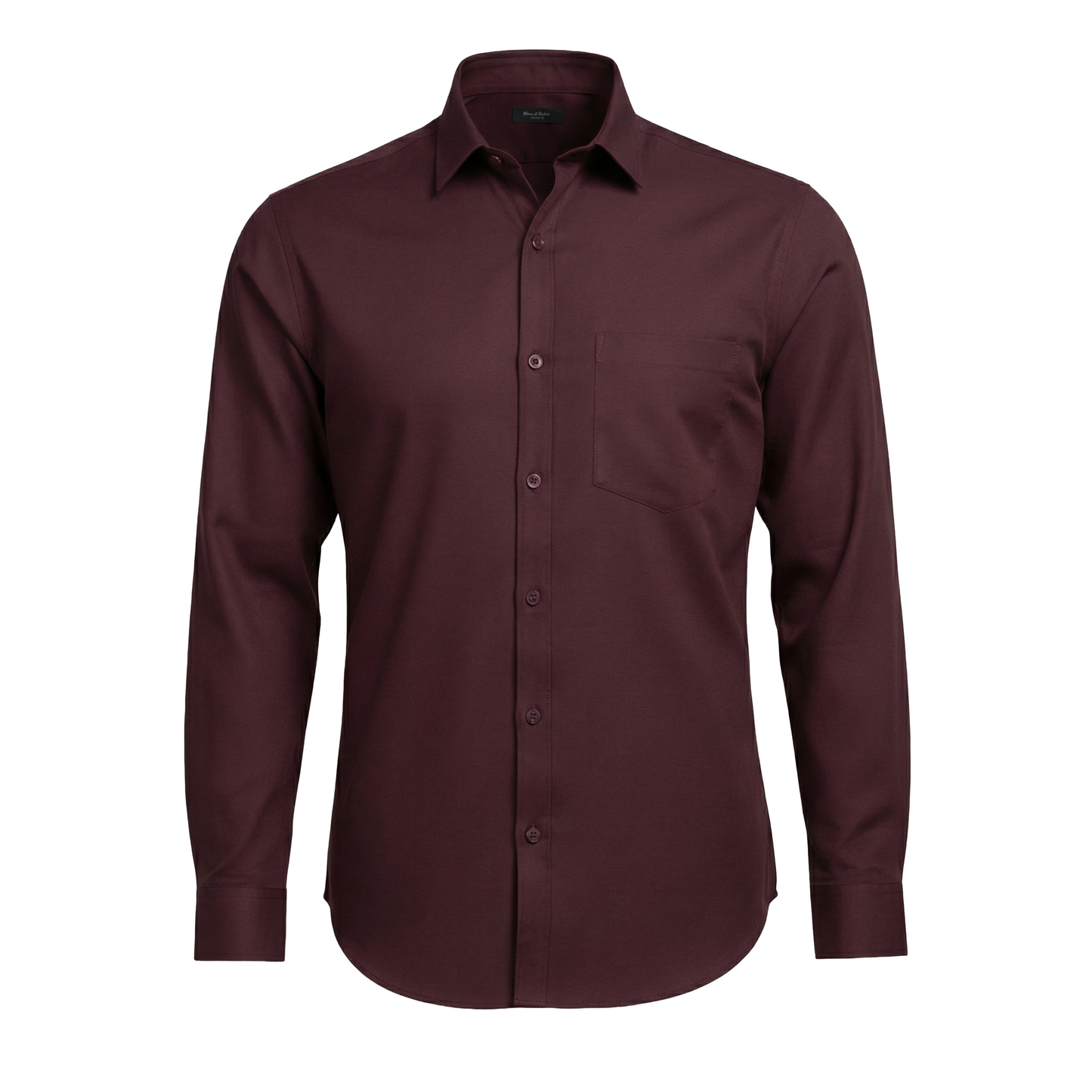Maroon Men’s Formal Office Wear Shirt | Tailored Fit Full Sleeve – Nakear