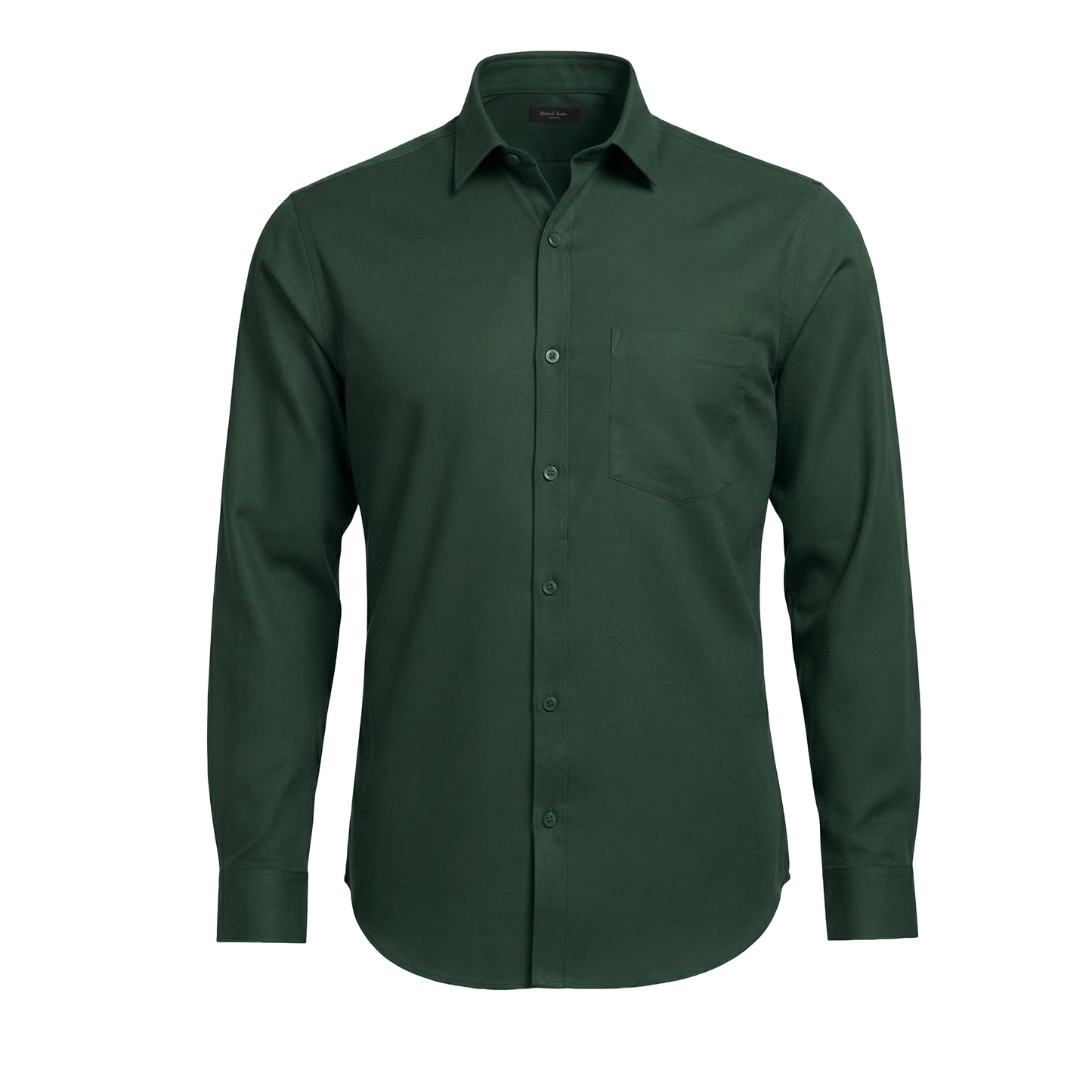 Olive Green Men’s Workwear Formal Shirt | Tailored Fit Full Sleeve – Nakear