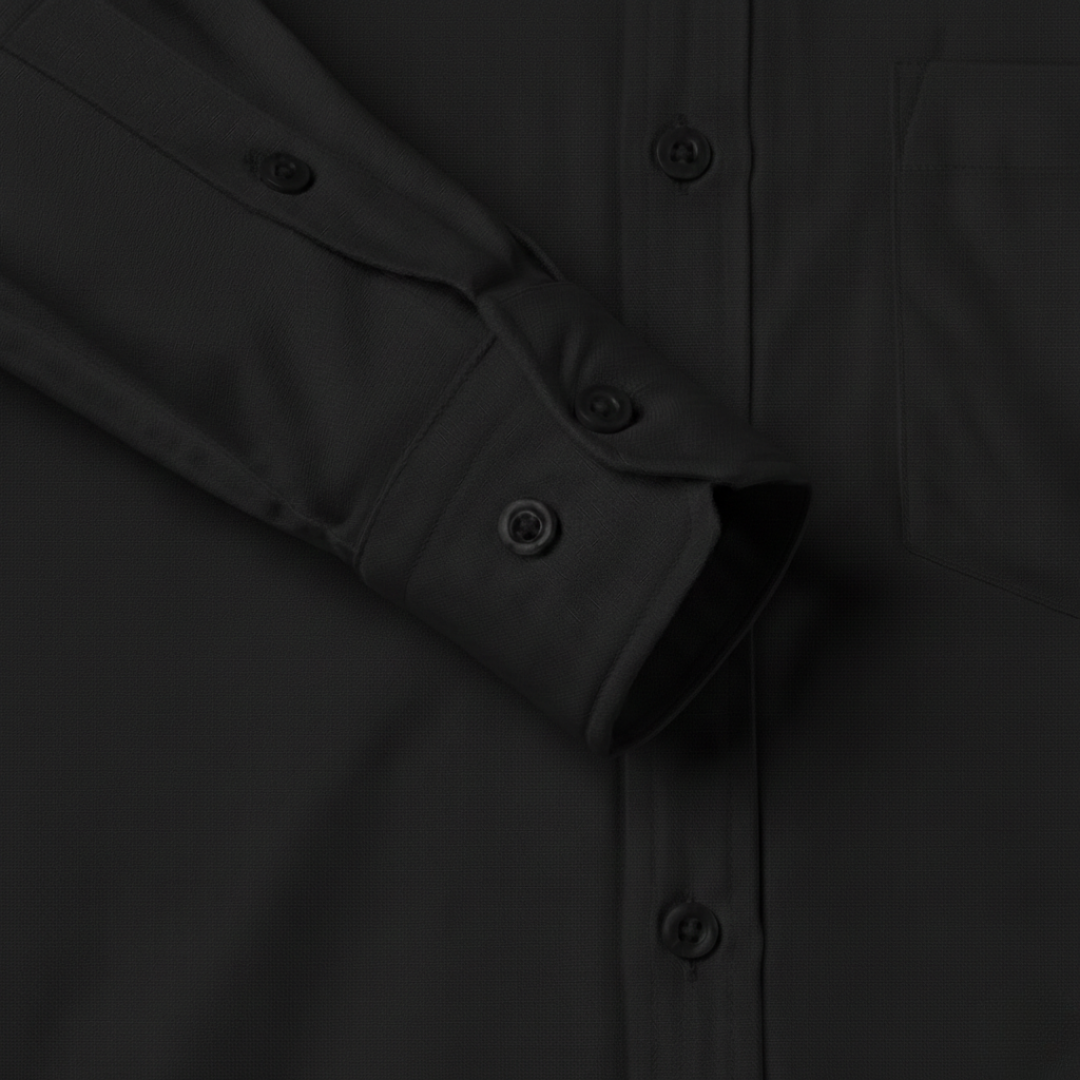 Charcoal Grey Men’s Formal Work Shirt | Tailored Fit Full Sleeve – Nakear
