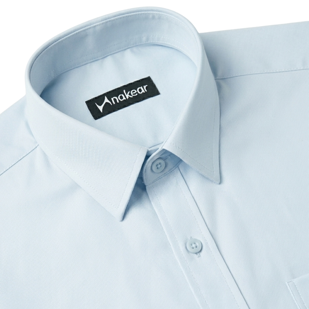 Ice Blue Cotton Shirt for Men – Premium tailored Fit Formal Wear | Nakear