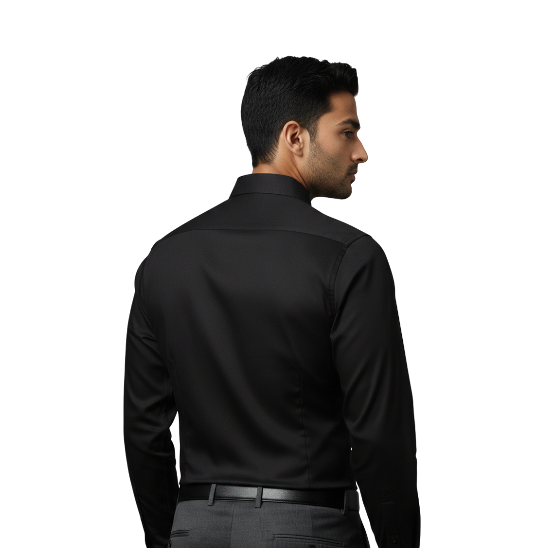 Black Formal Shirt for Men – Premium Office & Evening Wear by Nakear