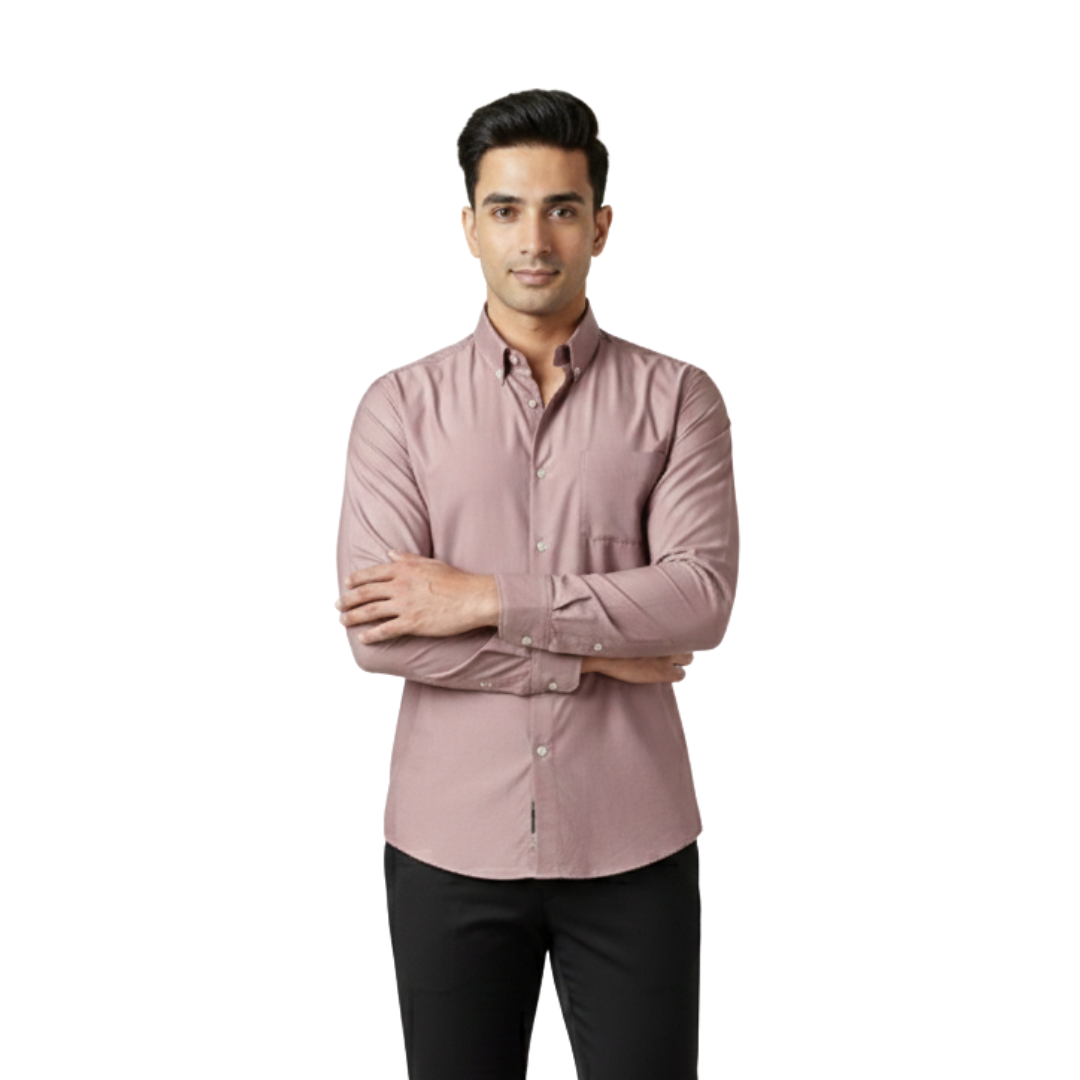 Dusty Rose Premium Shirt for Men – Elegant Formal Wear by Nakear