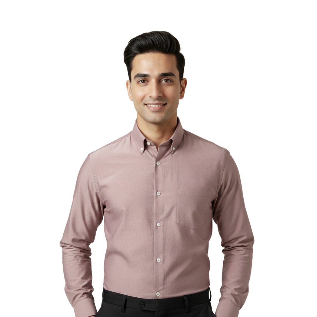 Dusty Rose Premium Shirt for Men – Elegant Formal Wear by Nakear