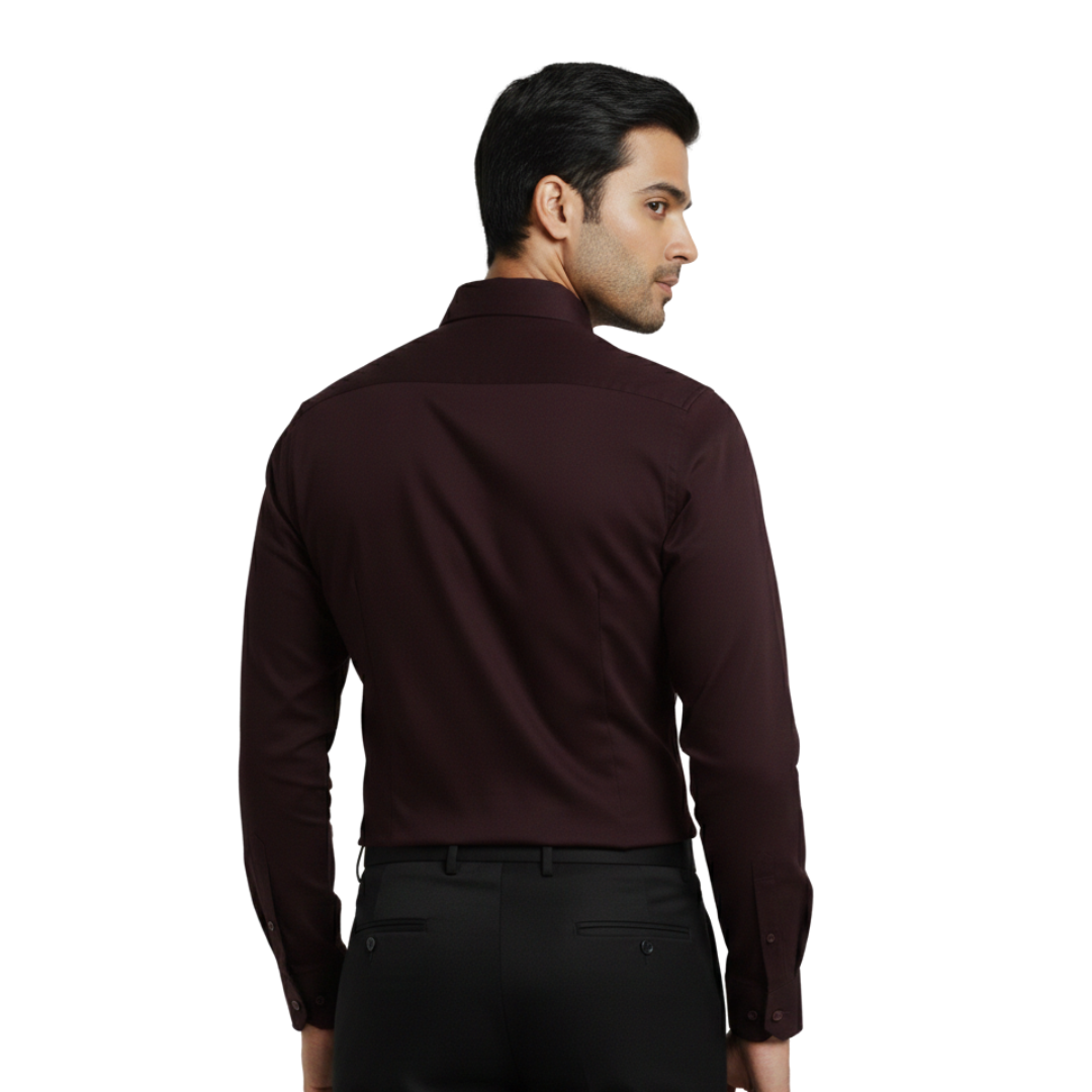 Burgundy Formal Shirt for Men – Premium Wine Edition by Nakear