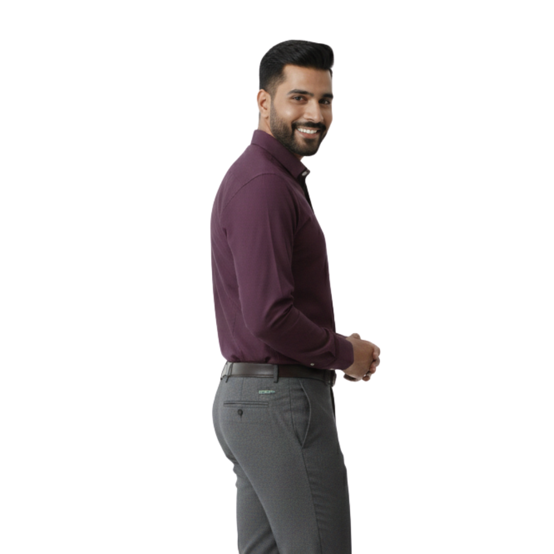 Royal Plum Formal Shirt for Men – Premium Fit by Nakear