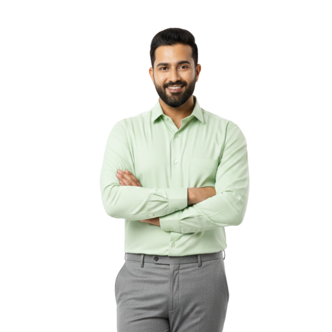 Mint Green Formal Shirt for Men – Premium Tailored Fit by Nakear