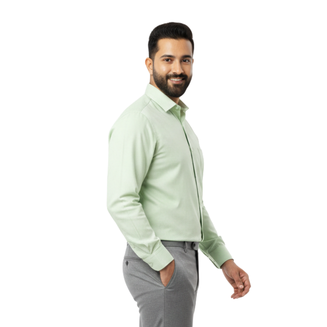Mint Green Formal Shirt for Men – Premium Tailored Fit by Nakear
