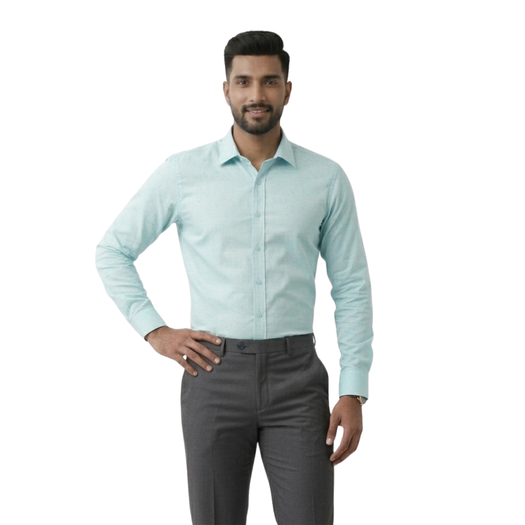Aqua Mint Formal Shirt for Men – Premium tailored Fit Office Wear | Nakear