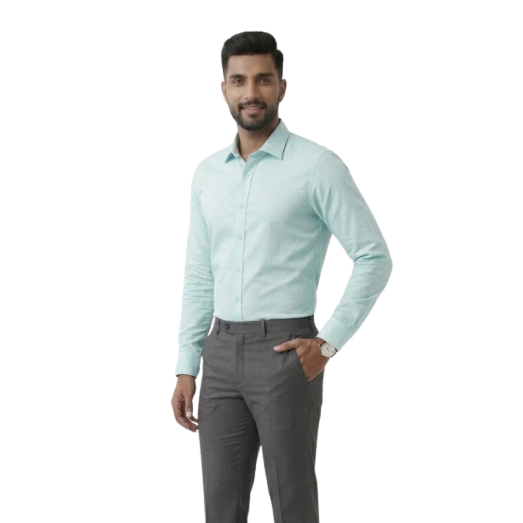 Aqua Mint Formal Shirt for Men – Premium tailored Fit Office Wear | Nakear