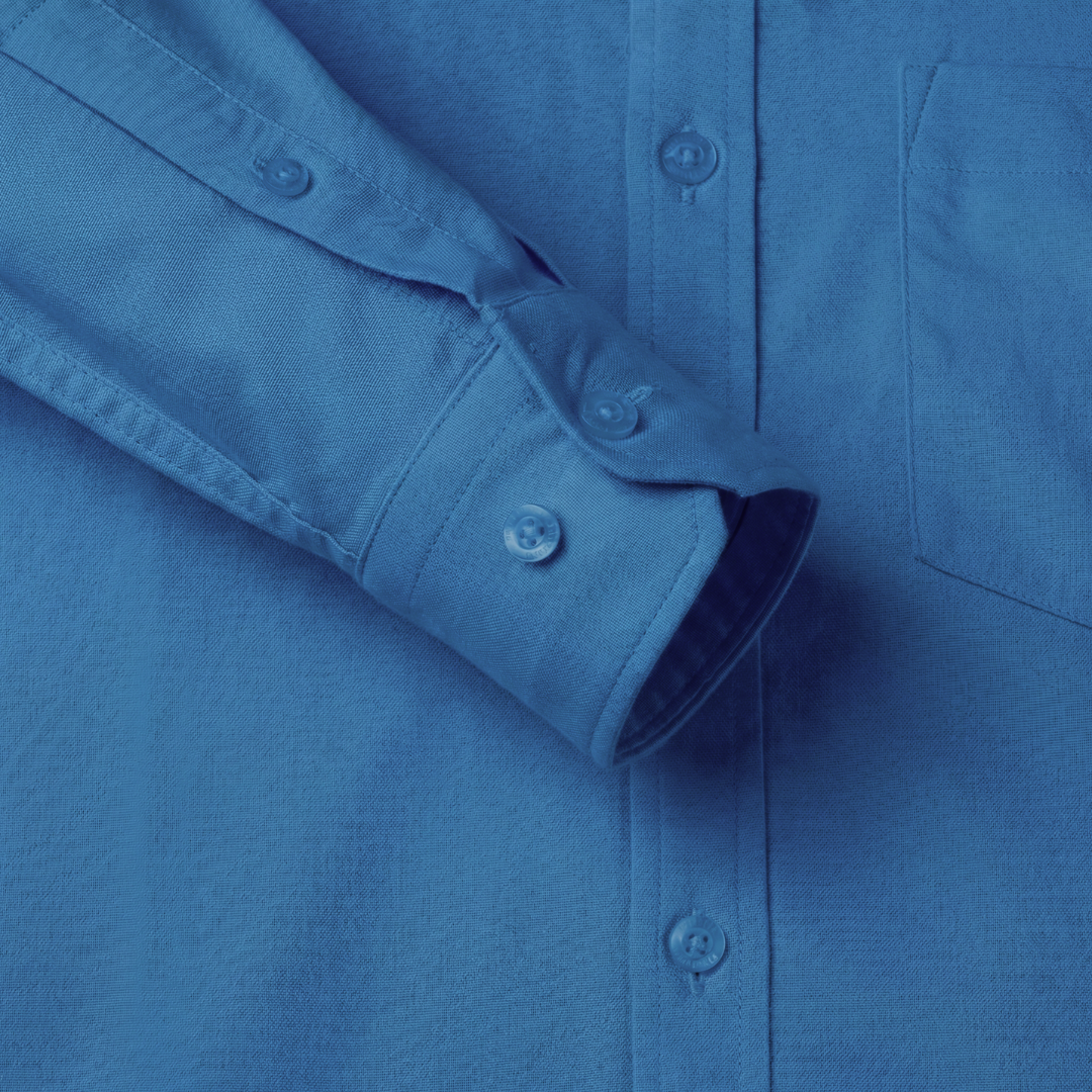 Executive Blue Cotton Formal Shirt for Men – Premium Slim Fit | Nakear