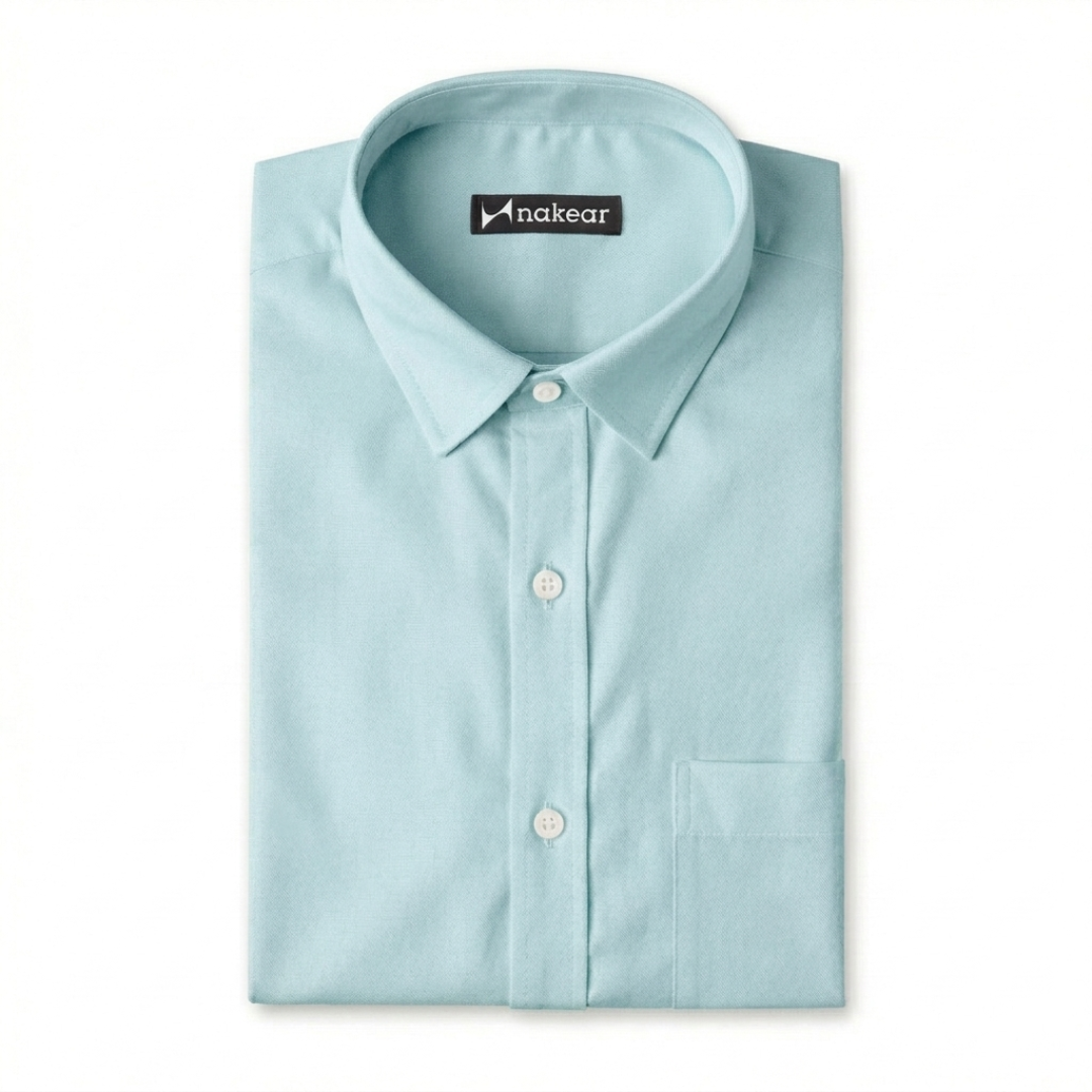 Aqua Mint Formal Shirt for Men – Premium tailored Fit Office Wear | Nakear