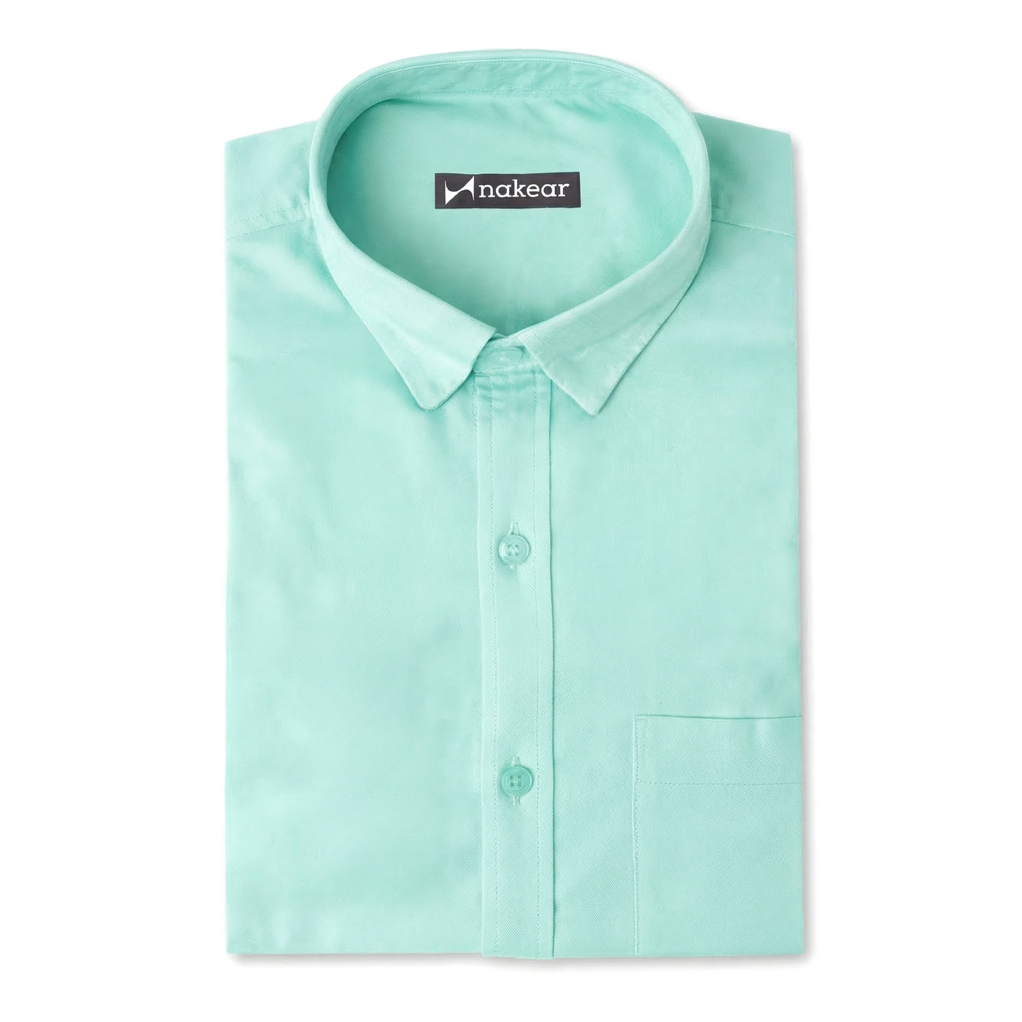Aqua Mint Cotton Formal Shirt for Men – Premium Slim Fit | Nakear