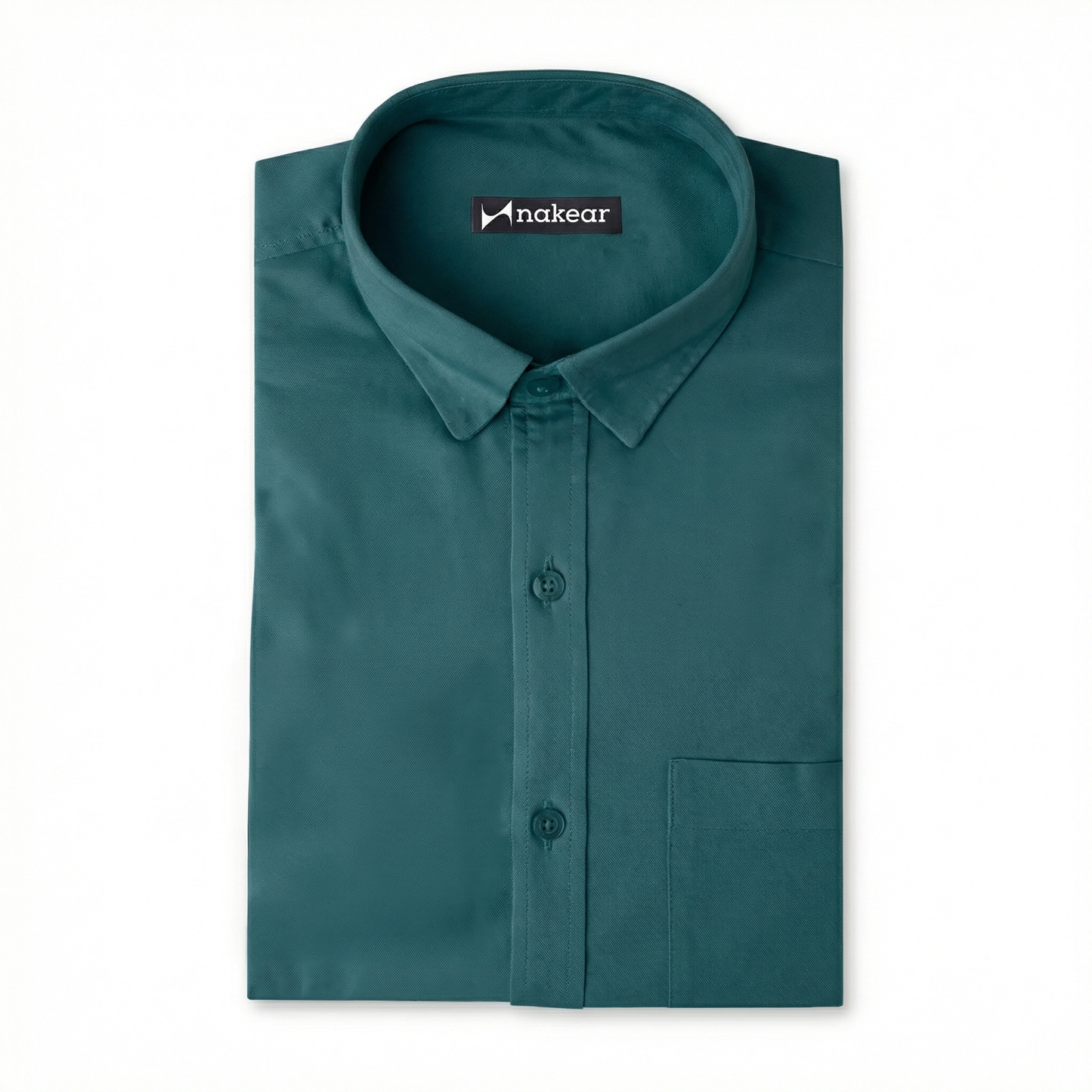 Teal Blue Men’s Office Formal Shirt | Smart Tailored Fit Full Sleeve – Nakear