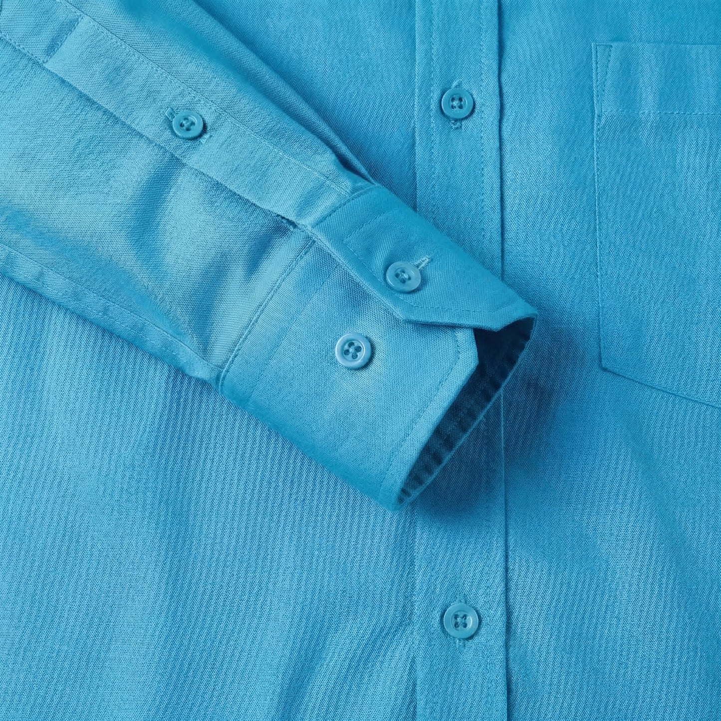 Aqua Blue Cotton Formal Shirt for Men – Premium Tailored Fit | Nakear