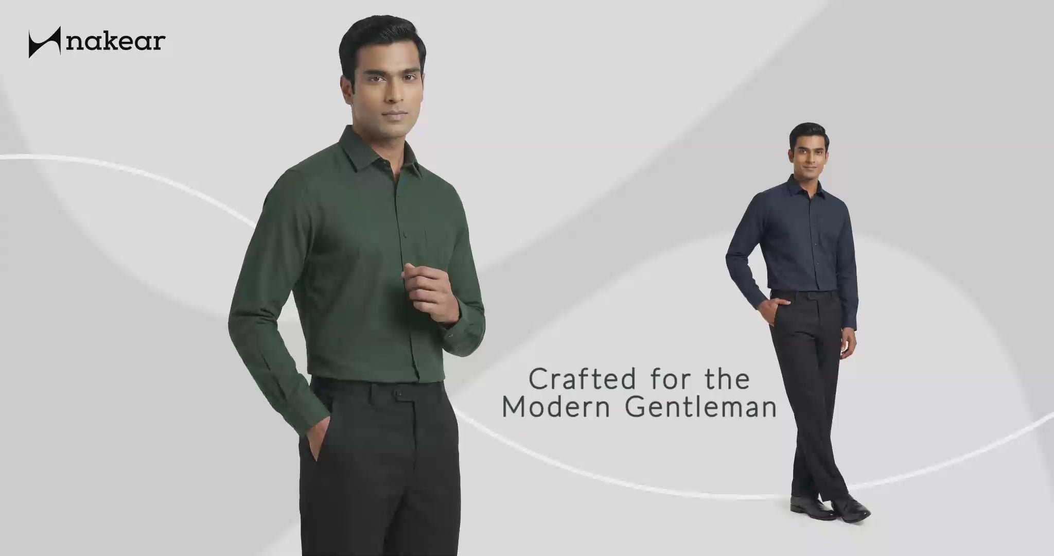 Load video: Nakear premium men’s shirts brand video showcasing modern formal and casual shirts in India, featuring luxury fabrics, tailored fits, and confident statement fashion for everyday wear